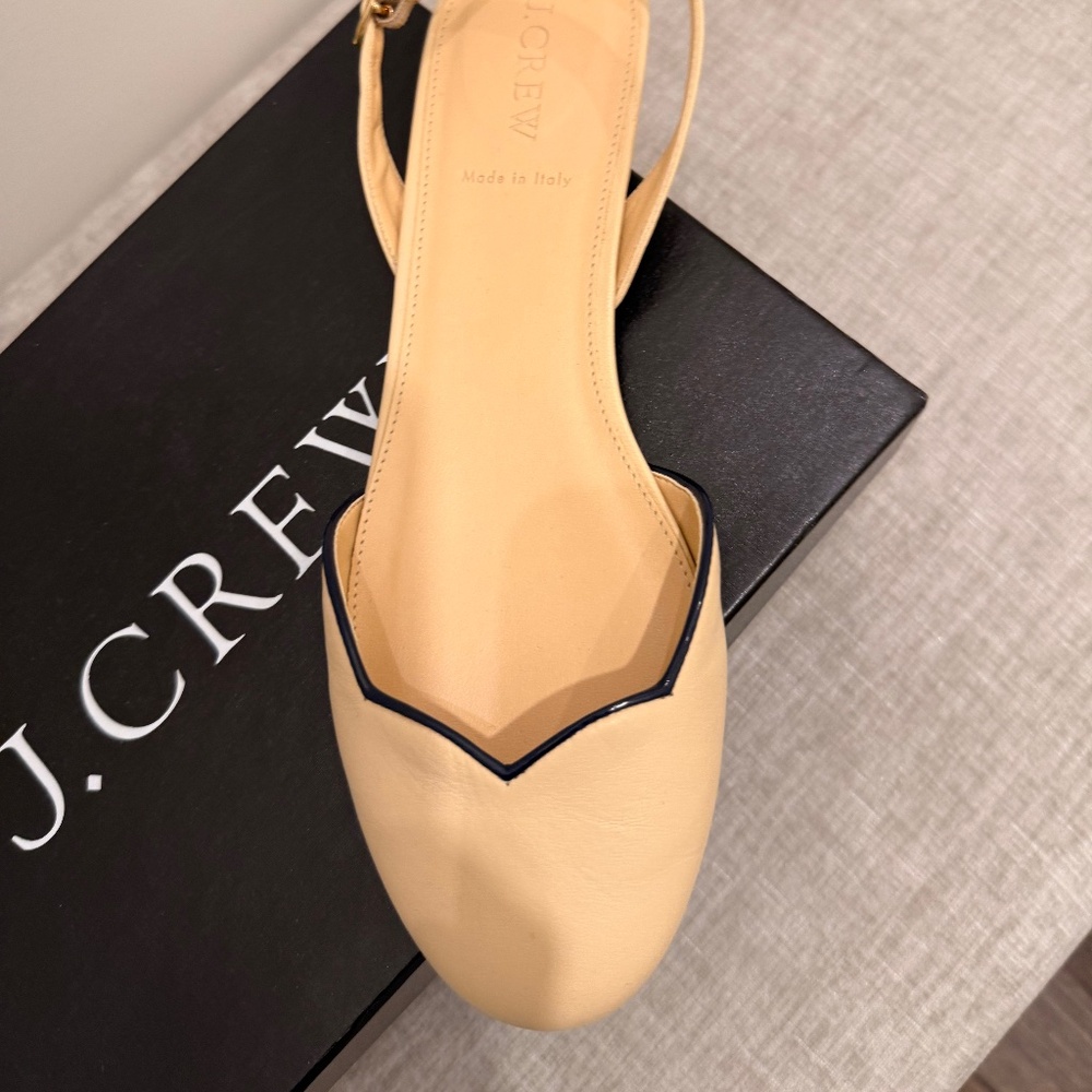 J. Crew leather sling backs